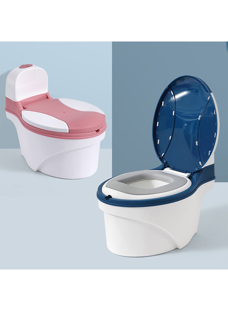 Potty Training Seat With Pee Guard And Removable Bowl - Blue