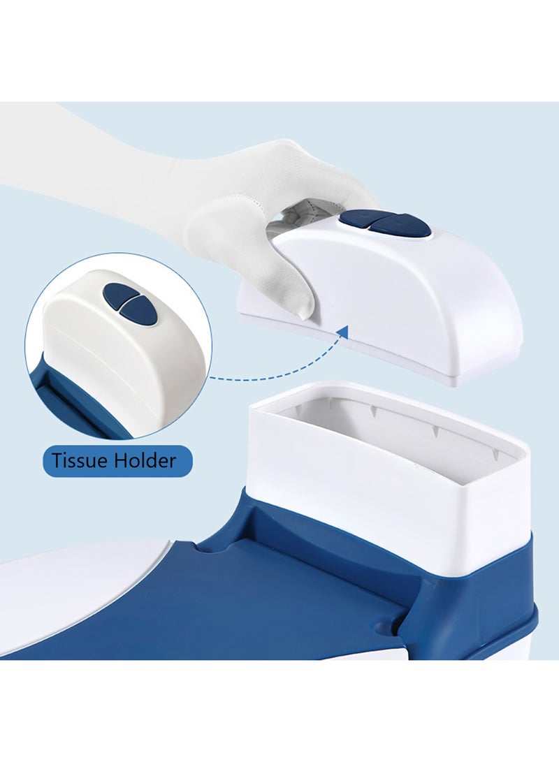 Potty Training Seat With Pee Guard And Removable Bowl - Blue