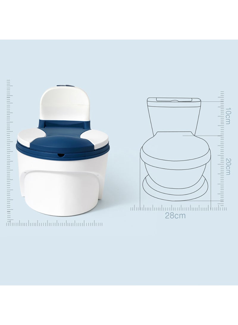 Potty Training Seat With Pee Guard And Removable Bowl - Blue
