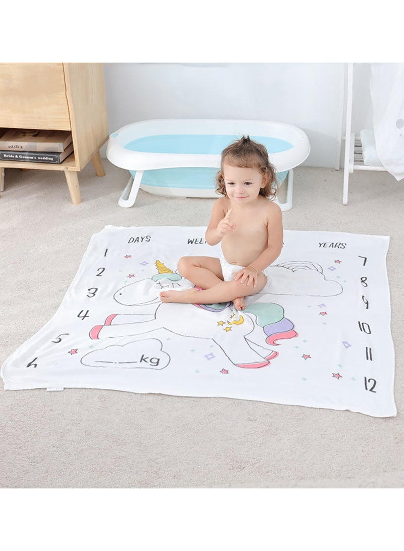 Unicorn Blanket Milestone Calendar Print Organic Cotton - White - pnsku/N38056882A/45/_/1706588841/e016a9b8-acc3-439d-a15c-d5c1d7577bd7