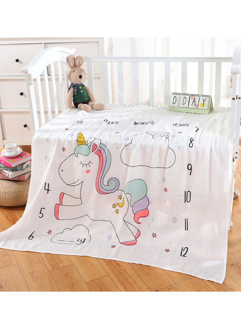 Unicorn Blanket Milestone Calendar Print Organic Cotton - White - pnsku/N38056882A/45/_/1706588855/b52d52d7-80d7-4d79-904e-8eb472d9cbb5