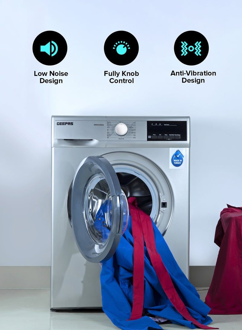 جيباس - غسالة ملابس أوتوماتيكية 2100 W GWMF6109STN أبيض/ شفاف - Image 1