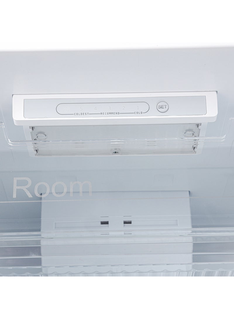 GEEPAS - 270L Gross/ 200L Net Capacity No Frost Double Door Refrigerator| With Multi Air Flow, Refrigerator Crisper Box, Big Vegetable Box, Grip Handle Glass Shelves, Chrome Bottle Handle & Chiller Shelves, Transparent Door Basket GRF2708WPN White - Image 1