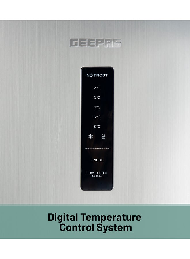 جيباس - ثلاجة ببابين سعة 500 لتراً GRF5109SXHN فضي - Image 1