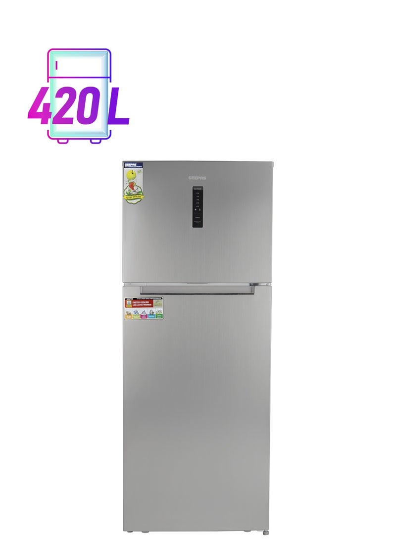 جيباس - ثلاجة ببابين سعة 500 لتراً GRF5109SXHN فضي - Image 1