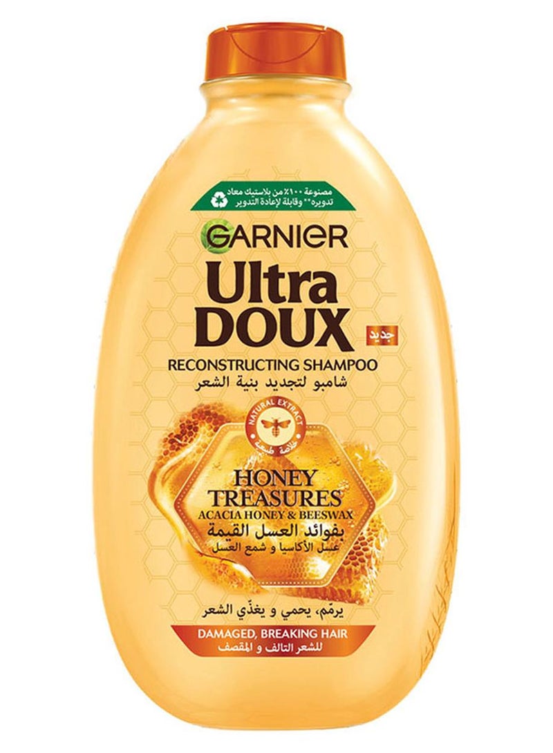 garnier Ultra Doux Honey Treasures Reconstructing Shampoo for Fragile Damaged Hair 600ml - Image 1