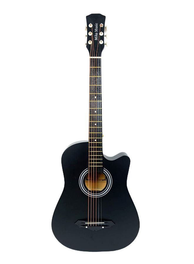 مايك ميوزيك جيتار أكوستيك مع حقيبة وحزام مقاس 38 بوصة بلون أسود vinyl - Image 1