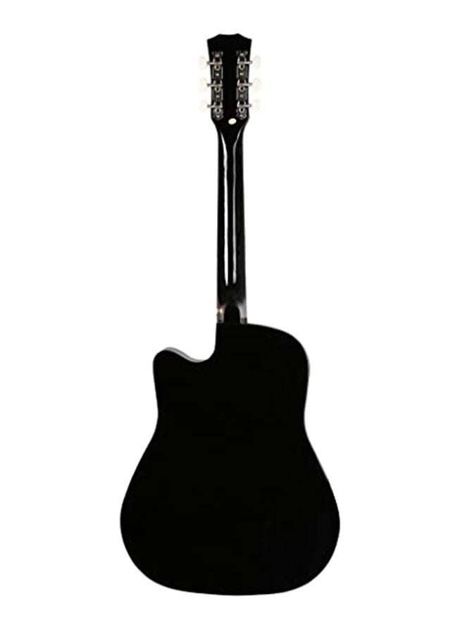مايك ميوزيك جيتار أكوستيك مع حقيبة وحزام مقاس 38 بوصة بلون أسود vinyl - Image 5