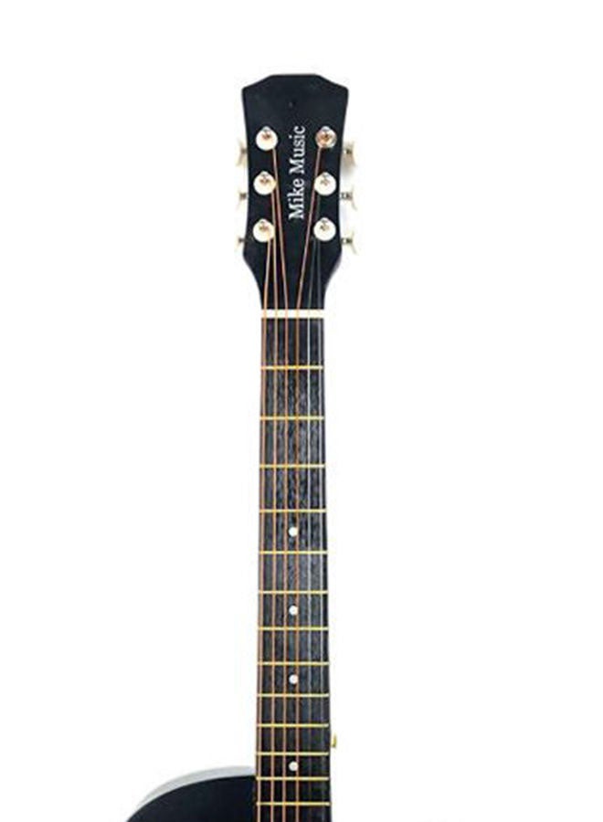 مايك ميوزيك جيتار أكوستيك مع حقيبة وحزام مقاس 38 بوصة بلون أسود vinyl - Image 2
