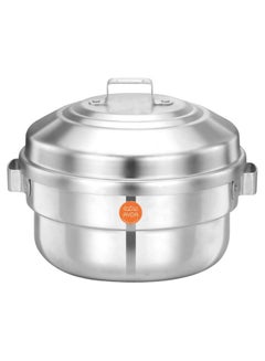 12-Pit Idli Steamer Cooking Pot Silver 10inch