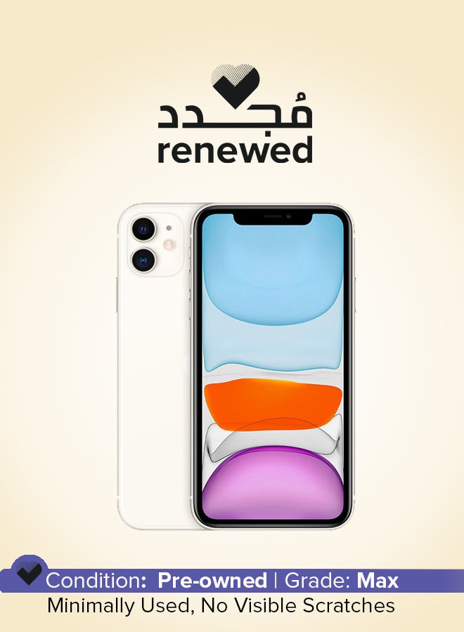 Apple - Renewed - iPhone 11 64GB White 4G With Facetime - International Version - Image 1
