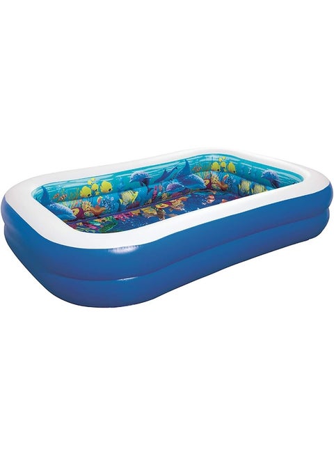 3D Undersea Adventure Inflatable Play Pool 262x175x51cm