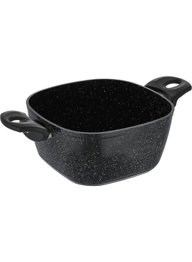 توب شيف إناء طهي مربع مع غطاء أسود 20سم - Image 3