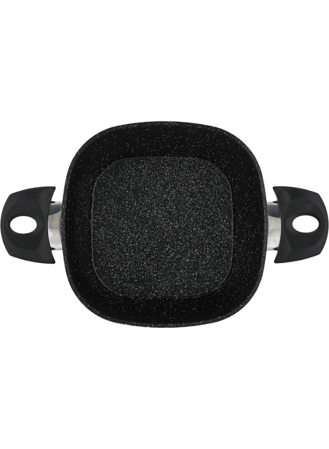 توب شيف إناء طهي مربع مع غطاء أسود 20سم - Image 4