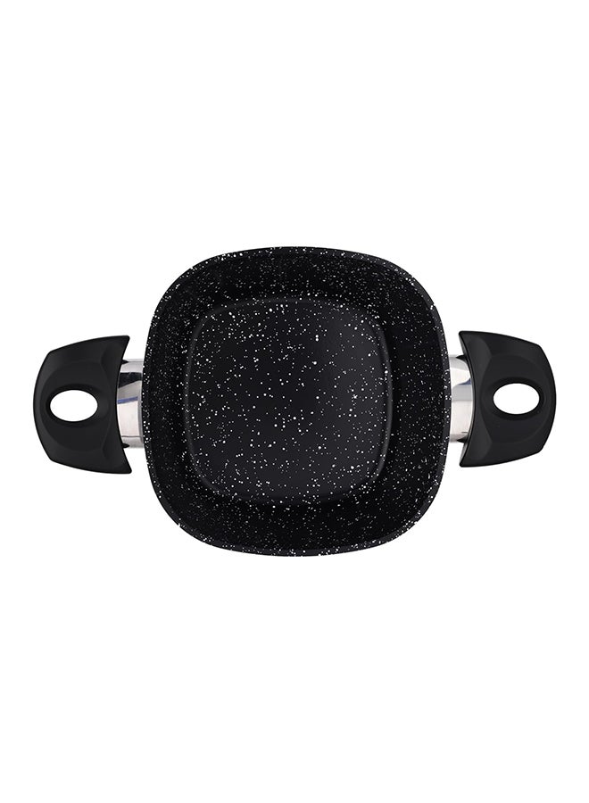 توب شيف إناء طهي مربع مع غطاء أسود 24سم - Image 3