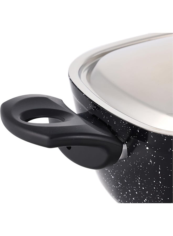 توب شيف إناء طهي مربع مع غطاء أسود 24سم - Image 5