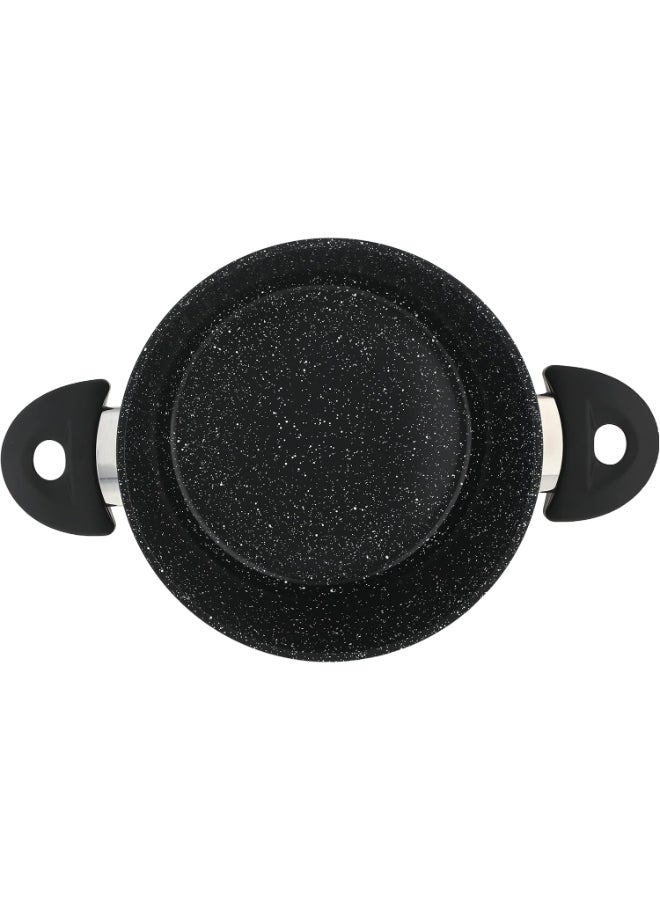 Top Chef Round Stew Pot With Lid Black 24cm - Image 3