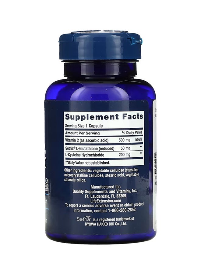 Life Extension Glutathione, Cysteine And C, 100 Capsules - Image 2