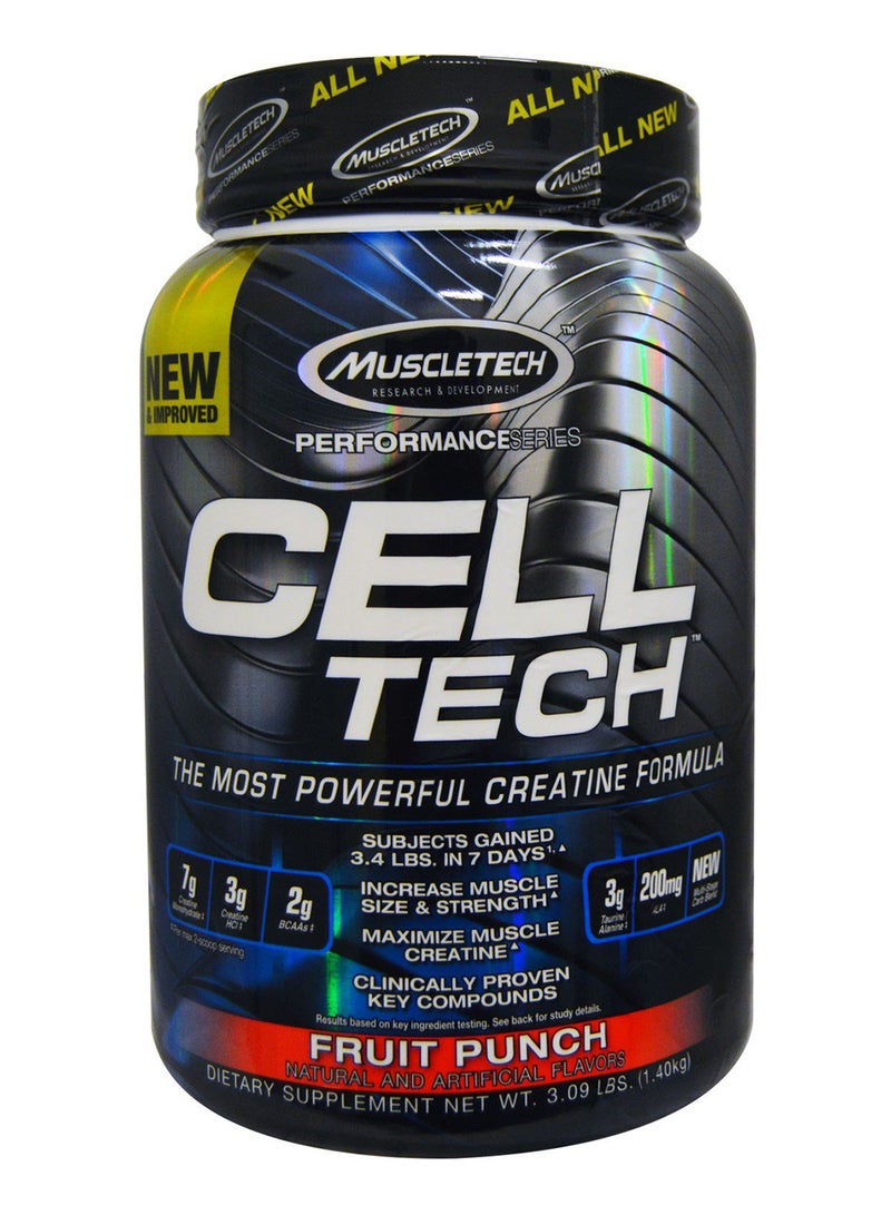 Generic Muscletech, Cell Tech, The Most Powerful Creatine Formula, Fruit Punch, 3 lbs (1.36 kg)  - Image 3
