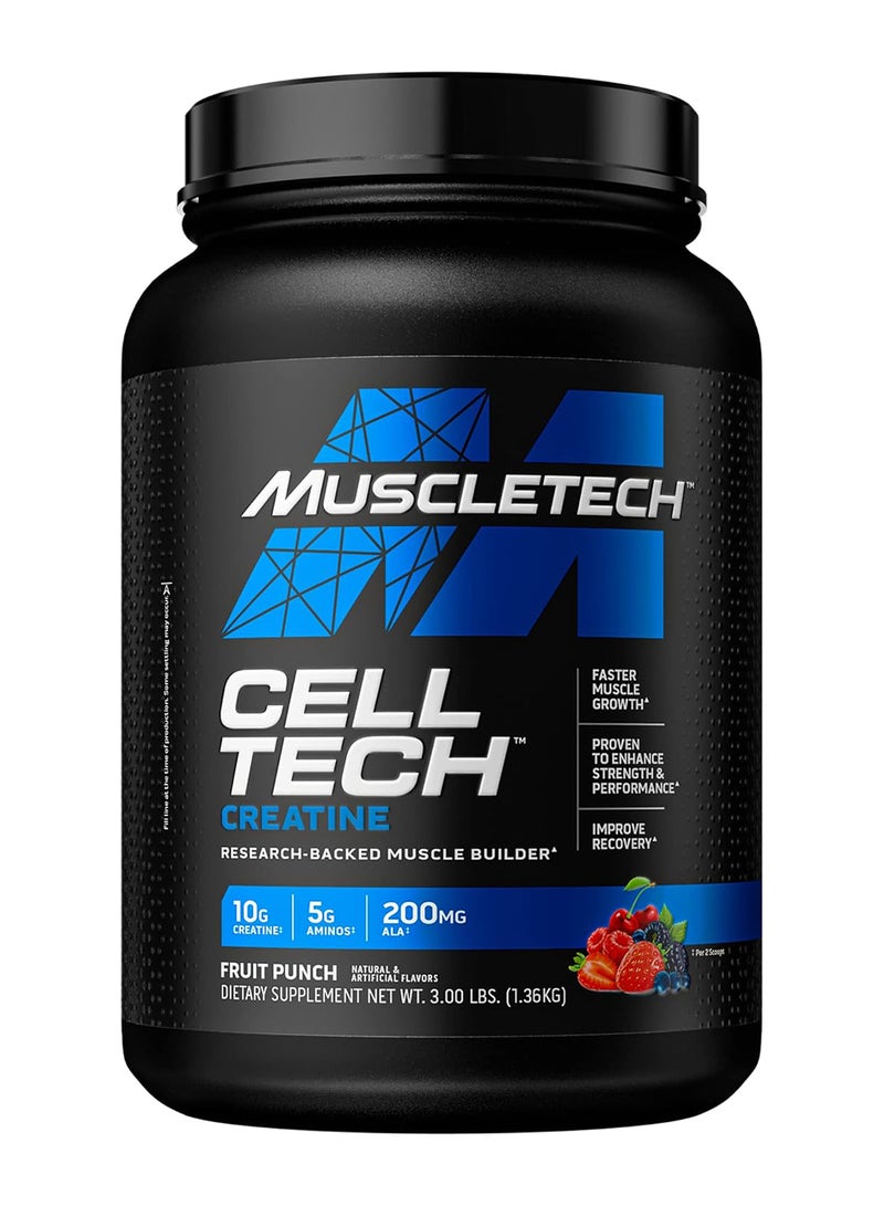 Generic Muscletech, Cell Tech, The Most Powerful Creatine Formula, Fruit Punch, 3 lbs (1.36 kg)  - Image 2