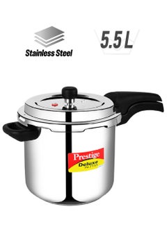 Prestige Svachh Deluxe Alpha Stainless Steel Pressure Cooker 5.5Liters  - Image 1