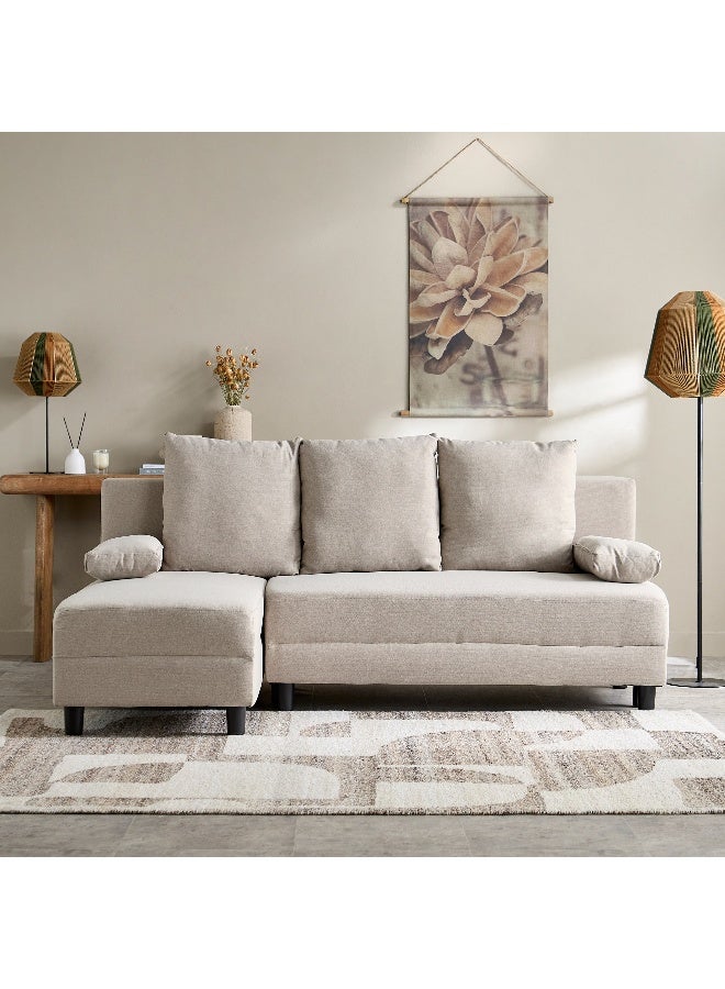 هوم بوكس كنبة سرير قماشيّة ركنيّة مع وسادتين من آلبيرتا رمادي - Image 5