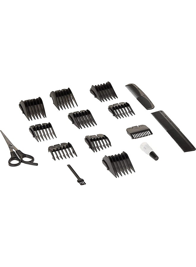 WAHL WAHL Homecut Complete Haircutting Kit, Corded Hair Clipper Self Sharpening Precision Blades With Taper Lever, Powerful And Durable Motor, 10 Guide Combs For Multiple Lenghts, 09243-5927 Black  - Image 5
