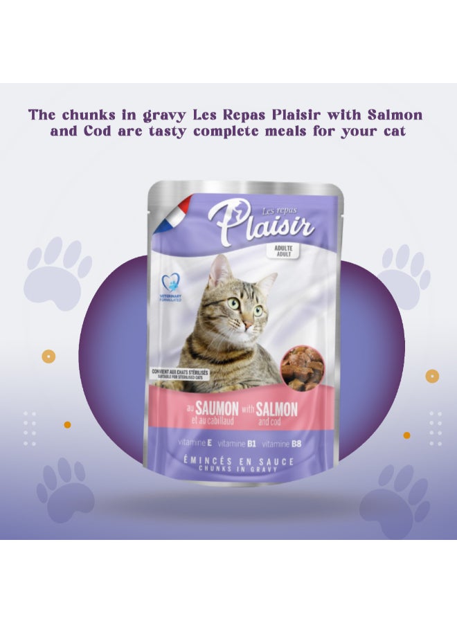 Plaisir - Chunks In Gravy Wet Cat Food Assorted Pack Of 12 100grams - Image 1