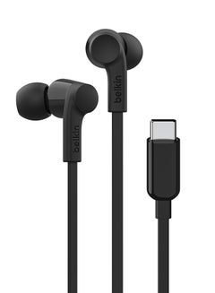 belkin Belkin SoundForm Headphones with USB Type C Connector, in-Ear Earphones Headset with Microphone, Earbuds with Sweat and Splash Resistance for iPad Pro, Galaxy, and Other USB C Devices - Black Black  - Image 1