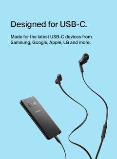 belkin Belkin SoundForm Headphones with USB Type C Connector, in-Ear Earphones Headset with Microphone, Earbuds with Sweat and Splash Resistance for iPad Pro, Galaxy, and Other USB C Devices - Black Black  - Image 5