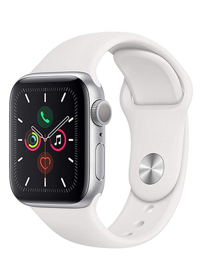 Apple Renewed - Watch Series 5-44mm GPS Silver Aluminium Case With White Sport Band  - Image 2