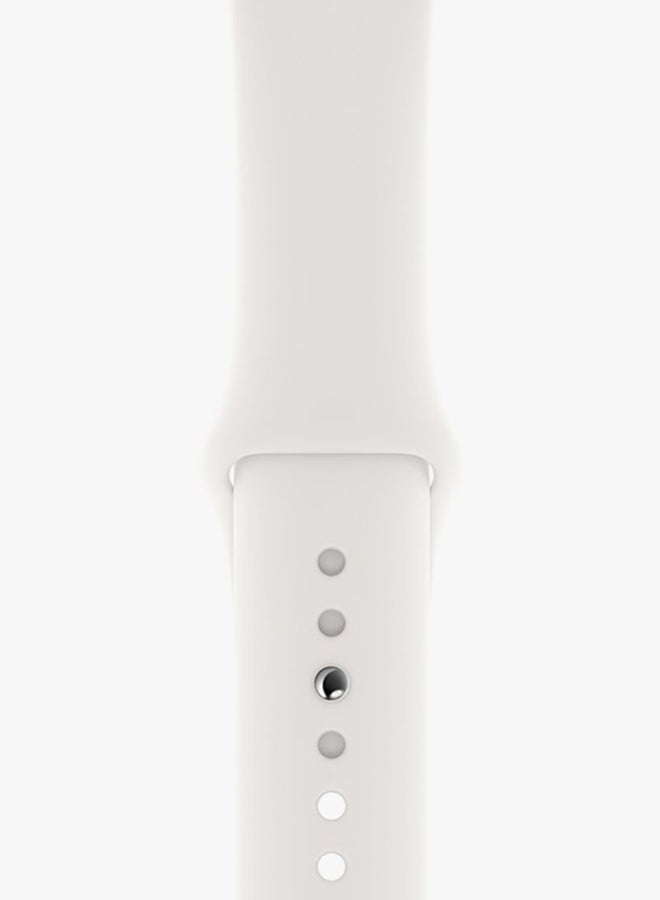 ابل  مُجدد - ساعة سيريس 4 بقطر 40 مم مزودة بجهاز تحديد المواقع العالمي هيكل خارجي من الألومنيوم الفضي وسوار رياضي أبيض - Image 3