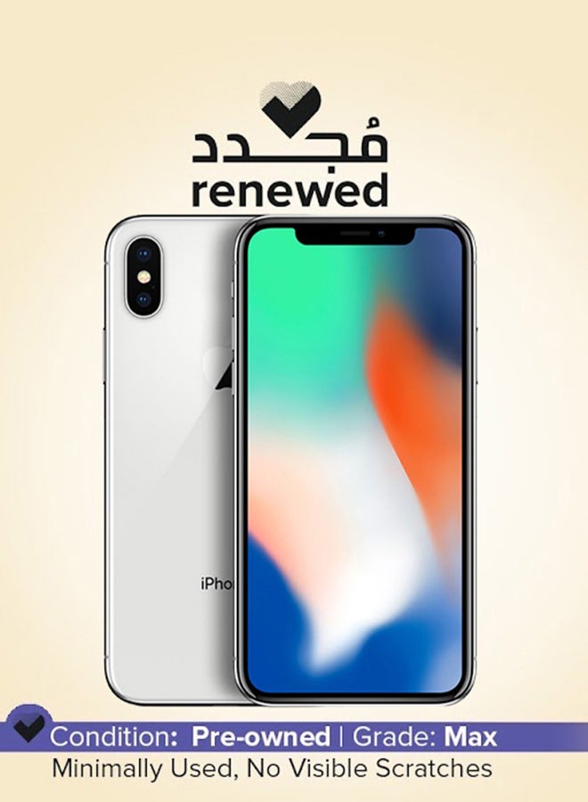 Apple - Renewed - iPhone X 256GB Silver 4G With Facetime - International Version - Image 1
