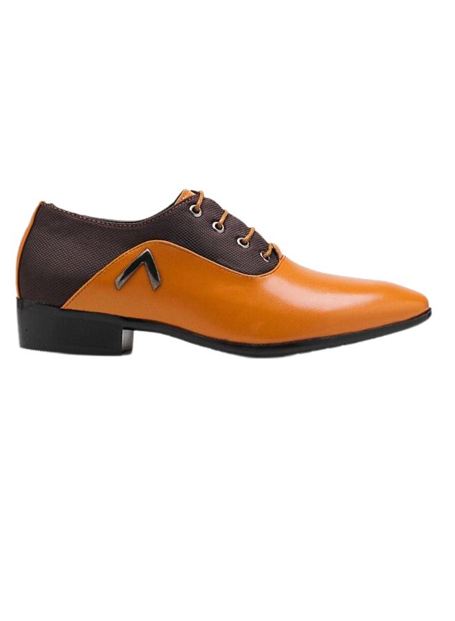 Lace-up Pointed Oxford Casual Shoes Brown  - Image 1
