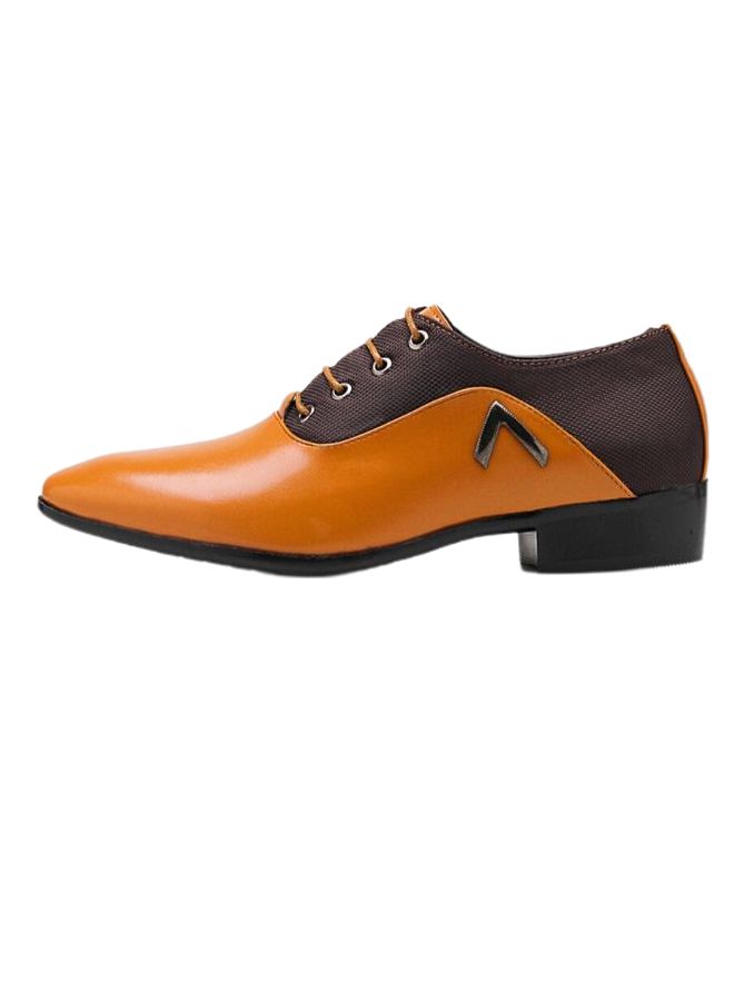 Lace-up Pointed Oxford Casual Shoes Brown  - Image 2