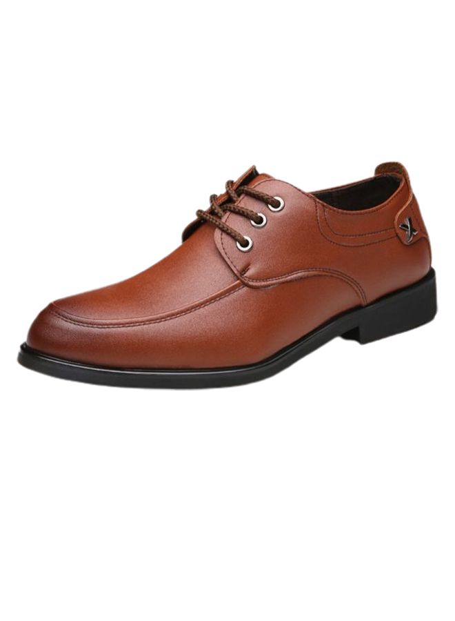 Lace-up Pointed Oxford Casual Shoes Brown  - Image 2