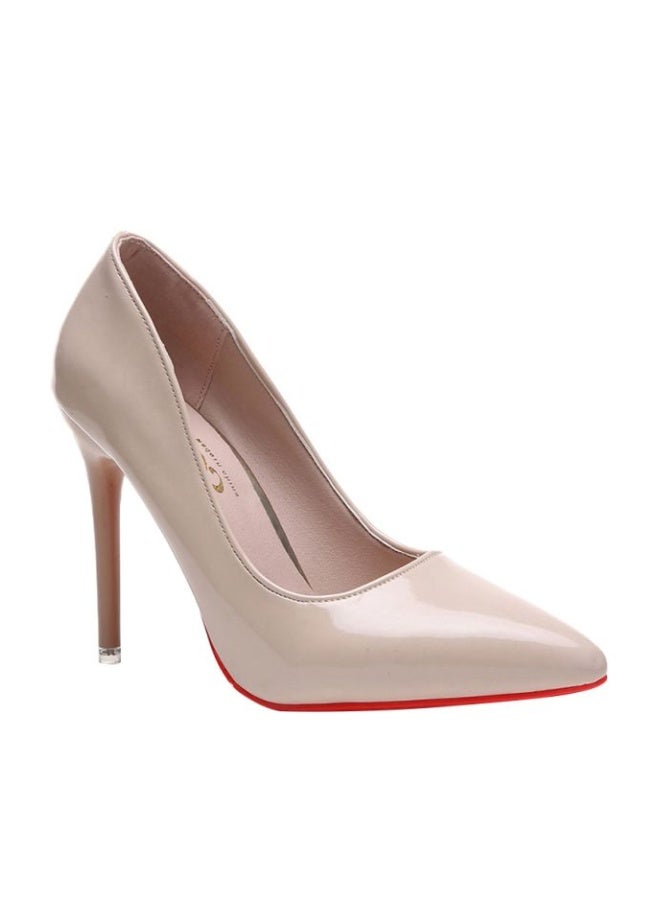 Stiletto Heeled Pumps Apricot - Image 1