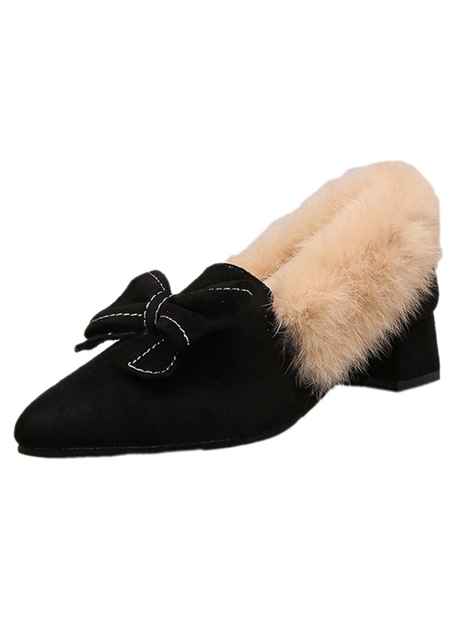 Low Heel Pointed Toe Pumps Black  - Image 2