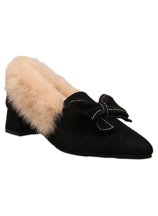 Low Heel Pointed Toe Pumps Black  - Image 1