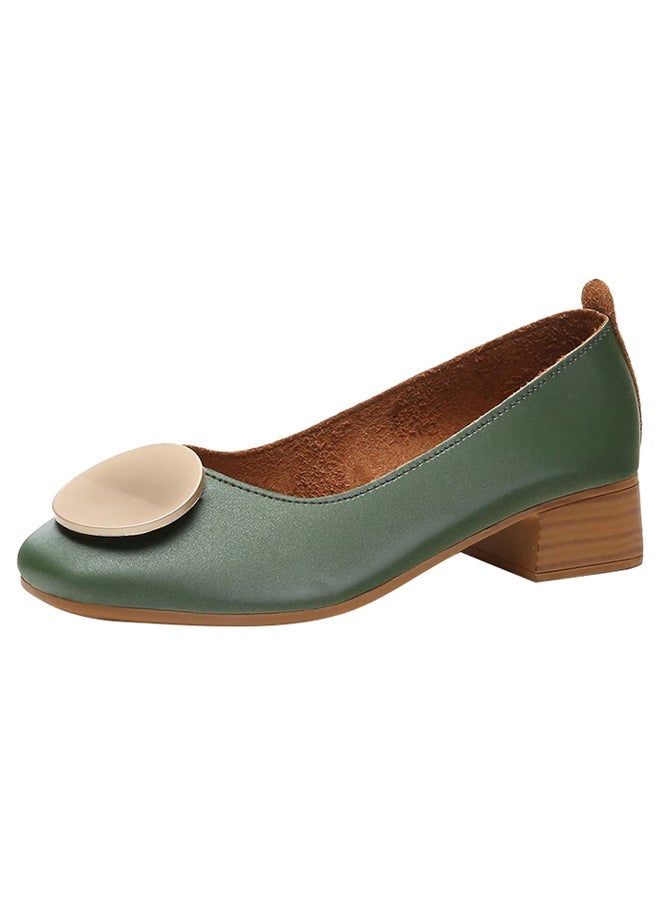 Mid Heel Pumps Green - Image 2