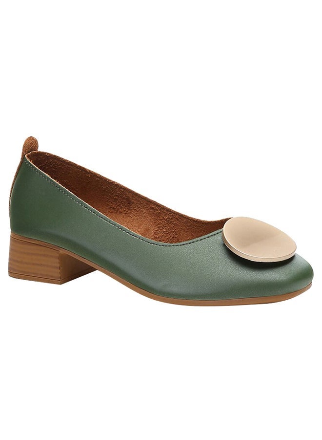 Mid Heel Pumps Green - Image 1