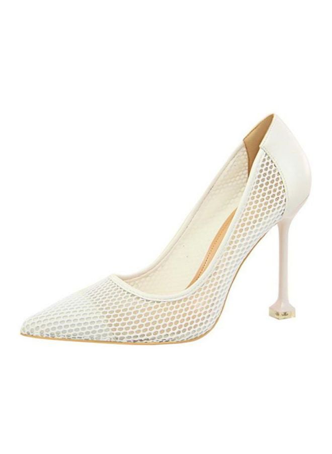 High Heel Pumps White - Image 2