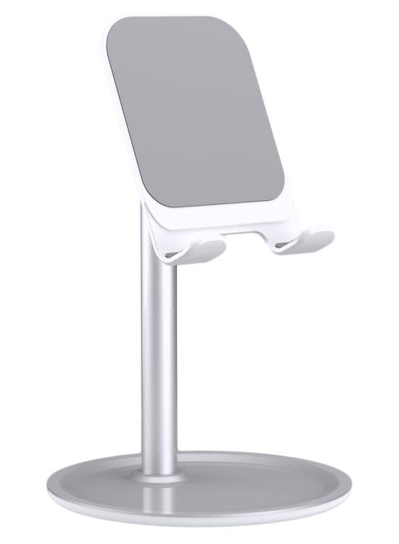 حامل تابلت معدني بزاوية قابلة للتعديل فضي/أبيض - Image 1