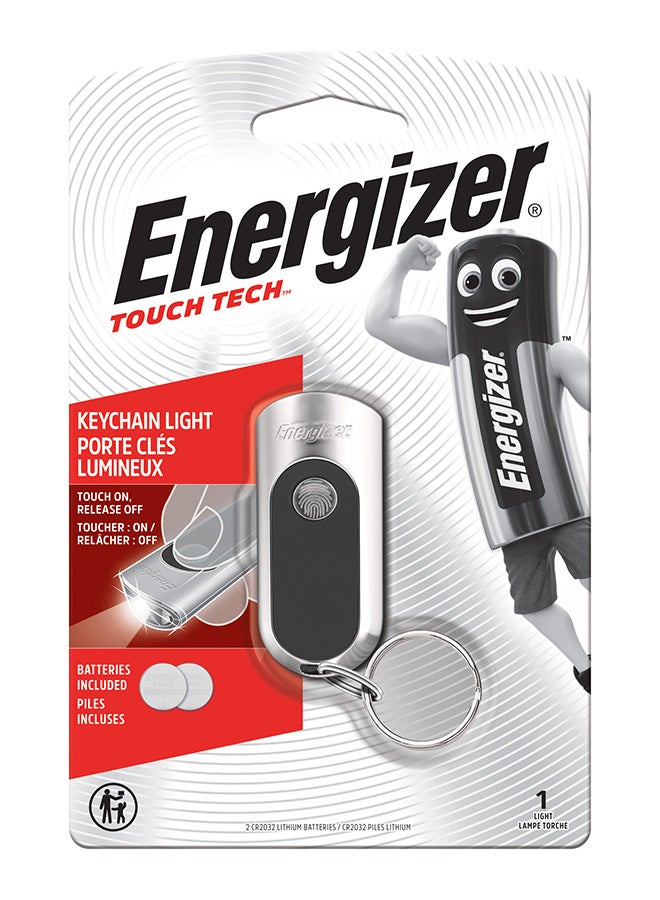 Energizer - Energizer Touch-Tech LED Keychain Light Silver 5cm - Image 1