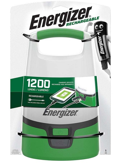 Energizer Vision 360 LED Rechargable Lantern, Water Resistant, 1200 Lumens, USB Port To Charge Other Devices, Charging Cable Included Multicolour 25cm
