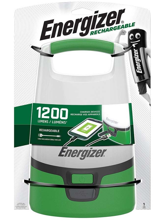 Energizer - Energizer Vision 360 LED Rechargable Lantern, Water Resistant, 1200 Lumens, USB Port To Charge Other Devices, Charging Cable Included Multicolour 25cm - Image 1