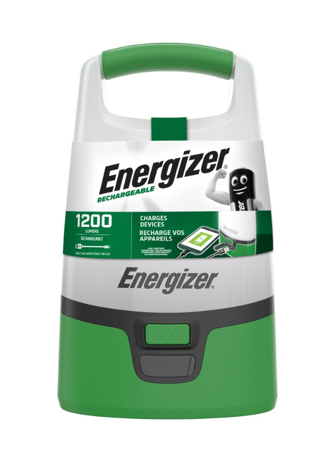 Energizer Energizer Vision 360 LED Rechargable Lantern, Water Resistant, 1200 Lumens, USB Port To Charge Other Devices, Charging Cable Included Multicolour 25cm  - Image 1