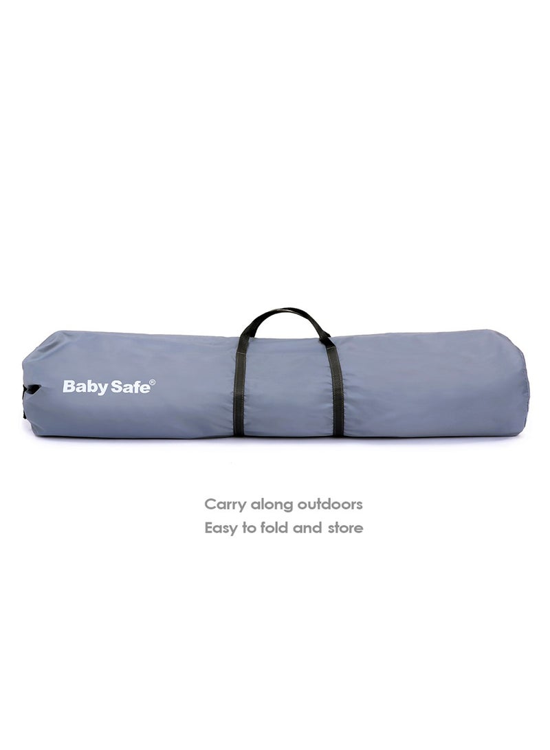 BabySafe - Pop N Play Foldable Playard, Easy And Compact Fold - Grey - Image 1