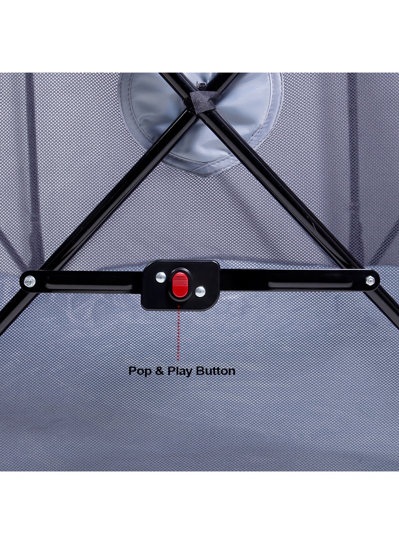 BabySafe - Pop N Play Foldable Playard, Easy And Compact Fold - Grey - Image 1