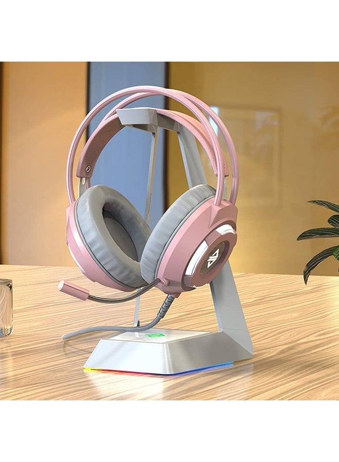 Ajazz AX120 Luminous Headset 3.5mm Audio USB Connector 50mm Surround Bass Sound Music Headphone Omnidirectional Microphone Soft Breathable Earmuffs Earphones for Computer Office Gaming  - Image 2